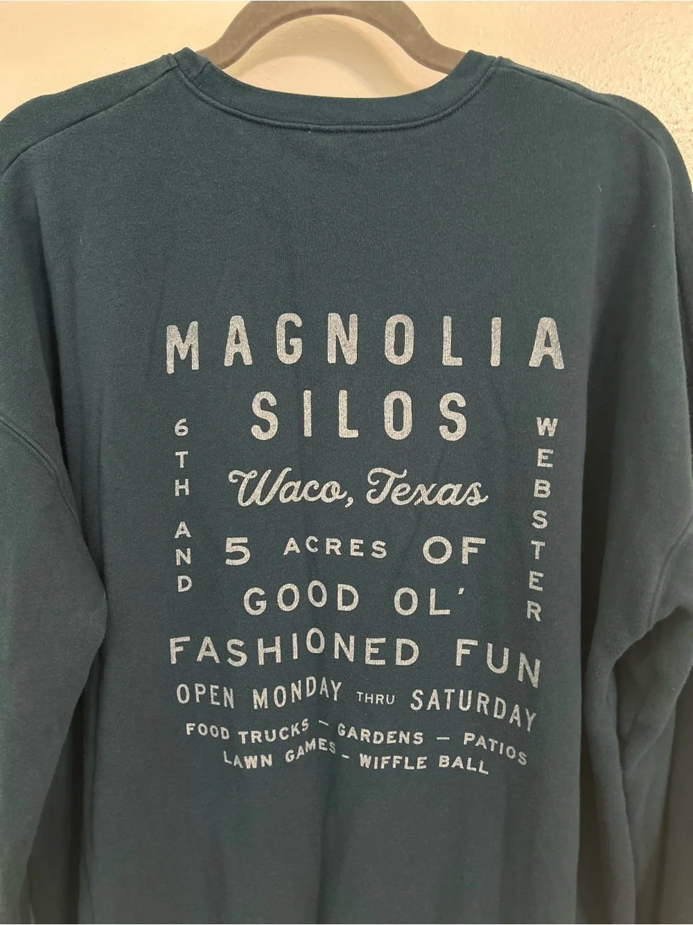 Magnolia Teal Crewneck Sweatshirt - Deep Teal Blue